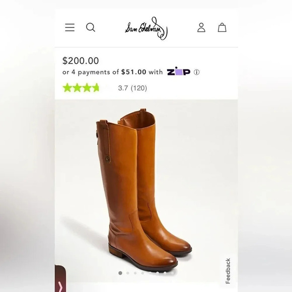 *Final Price* PENNY LEATHER RIDING BOOT NWOB Size 4.5 Sold Out Online! - Picture 1 of 7